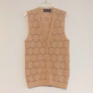 OBR Cream Color Crotchet Vest NWOT